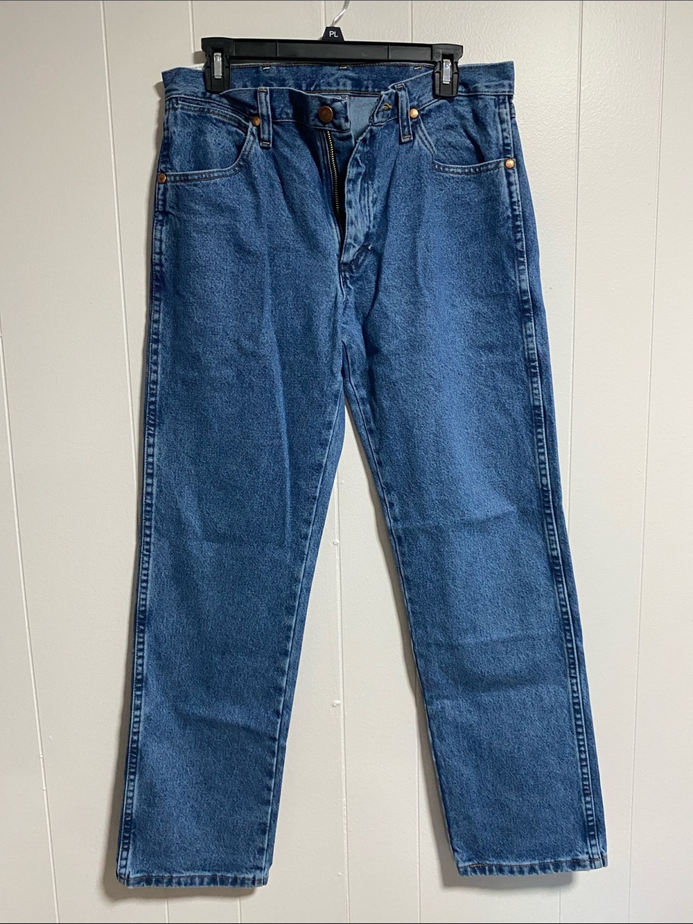 Wrangler Men's Straight Fit Dark Blue Denim Jeans
